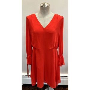 Vince Camuto Sheer A-Line Mini Dress in Coral Size 14